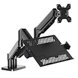 GpaDUwru Dual Monitor Arm for 13-32 Inch Computer Screens, 22lbs per Arm, Dual Monitor Desk Mount,Height Adjustable,Vesa Mount,for Home Office