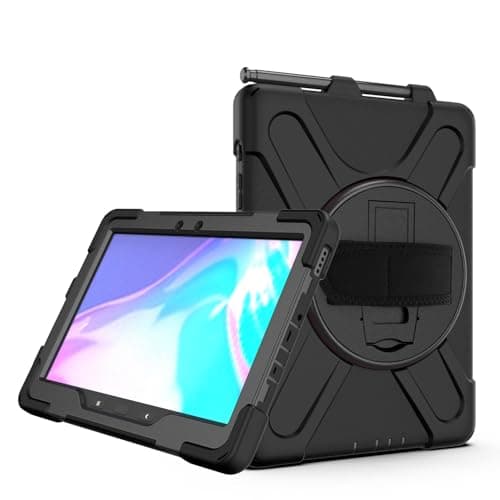 Tablet PC Bags Cases Sleeves Compatible with Samsung Galaxy Tab Active4 Pro 2022 T630/T636 Case, Heavy Duty Rugged Shockproof Drop Protection Case with Pen Holder,Shoulder Strap Protective Cover Compa