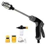 High‑Pressure Power Washer Jet Nozzle for Garden Hose, 2026 New Adjustable Rotary Spray Gun with Metal Nozzle, Anti‑Slip Grip & Quick Connector, Ideal for Car Washing, Garden, Lawn, Plants & Pets