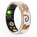 Yihou Smart Ring for Women Health Ring Fitness Ring with Enamel Fitness Tracker with Sleep Monitor Heart Rate Monitoring Distance Pedometer Calorie for Android iOS 12#