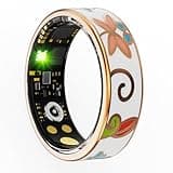 Yihou Smart Ring for Women Health Ring Fitness Ring with Enamel Fitness Tracker with Sleep Monitor Heart Rate Monitoring Distance Pedometer Calorie for Android iOS 12#