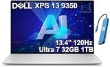 Dell XPS 13 9350 AI PC Business Laptop, (13.4" FHD+ 120Hz, Intel Core Ultra 7 258V, 32GB DDR5, 1TB SSD), 2X Thunderbolt 4, Copilot+ PC, Backlit, 1080p Webcam, FP, Wi-Fi 7, Win 11 Pro, Platinum