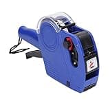 Omquot Manual Labeling Machine, 8 Digits Efficient Price Labeling Gun, Portable Price Marking Tool for Clothes, Toys, Luggage, Plastic (Blue)