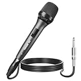 TONOR Professional Vocal Microphone for Singing, Dynamic Handheld Wired Karaoke Mic, Cardioid Studio Microfono with 450 cm/157inch XLR to 1/4" Cable, for Speakers/Mixer Machine/Amp/Speech/Karaoke, D5