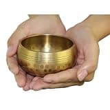 Tibetan Singing Bowls 3.15 Inch (8 CM) Singing Bowl Set Antique Design With Dual Surface Mallet And Yoga Physiotherapy(Burgundy)