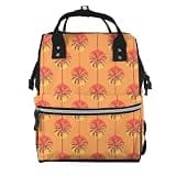 Fuzquwu Tropical Palm Sunset (1) Print Diaper Bag Backpack,Travel Daypack For Mom Dad,Diaper Tote Backpack