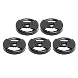 5PCS Plastic Record Adapters for 45RPM Turntable, Gramophone Phonograph Adapter Set, Black Glossy Finish Lightweight Replacement Accessories for Records