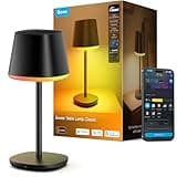 Govee Smart Cordless Table Lamp Classic (No Adapter), RGBIC Rechargeable Table Lamp for Bedroom, Living Room, Portable Desk Lamp Works with Matter, LED Bedside Lamp with 72 Scenes Modes, Timer, 500lm