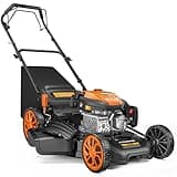 MUTAOMAY 21" Self-Propelled Gas Lawn Mower, 170CC Engine, 3-in-1 Mulching, Bagging & Side Discharge, 7-Position Height Adjustment, Easy Lawn Care for Large Yards & Thick Grass