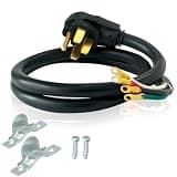 Eastman 6 Feet Electric Range Cord, 50 Amps 4-Prong Wire, 61247