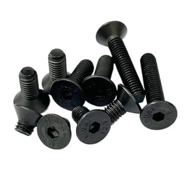 Countersunk Flat Head Hex Bolt Nut Set Kit M2 M3 M4 M5 M6 Black Grade 10.9 Steel Hex Hexagon Socket Countersunk Head Allen Screw(M2 (482pcs))