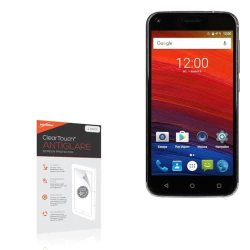 BoxWave Screen Protector Compatible with Bravis A506 Crystal - ClearTouch Anti-Glare (2-Pack), Anti-Fingerprint Matte Film Skin
