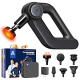 BOB AND BRAD D5 Pro Plus Handheld Massage Gun with Heat, FSA-HSA Eligible Deep Tissue Percussion Massage Gun, Powerful Muscle Massager for Athletes Fitness Workout & Daily Recovery, Fathers Day Dad