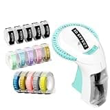 EazeID Embossing Label Maker with 15Rolls 3D Color Embossing Label Tapes, Retro Label Maker Embossed, Vintage Embosser Labeler for Kid DIY Scrapbooking Supplies, Teachers Gifts