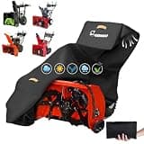 Snowblower Covers Waterproof Outdoor,Heavy Duty 420D Snow Blower Cover with Waterproof Strip,Air Vent,2 Reflective Handles,Windproof Buckle,Large Protective Cover for Gas Snow Thrower Outside Storage