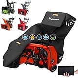 Snowblower Covers Waterproof Outdoor,Heavy Duty 420D Snow Blower Cover with Waterproof Strip,Air Vent,2 Reflective Handles,Windproof Buckle,Large Protective Cover for Gas Snow Thrower Outside Storage