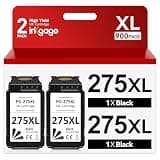 275xl Ink Cartridges For Canon Printers PG-275 Black Ink Cartridge, 2-Pack High Yield PG275 XL For Canon Pixma TS3500 TS3520 TS3522 TS3700 TS3720 TS3722 TR4700 TR4720 TR4722, 900 Pages, Show Ink Level