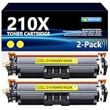 210X Yellow High Yield Toner Cartridge Replacement for HP 210X W2102X Toner Cartridge for Color LaserJet Pro 4201dn 4201dne 4201dw 4201dwe MFP 4301fdn 4301fdne 4301fdwe Printer Ink W2102X (2 Pack)
