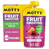 Mott's Fruit Smoothie Mixed Berry, 4.2 oz Pouches, 24 Count (6 Packs of 4)