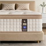 King Size Mattress 12 Inch, MOOA Cooling Hybrid Mattress with Pocket Springs & Memory Foam, Medium Firm Support for Side Back & Stomach Sleepers, Motion Isolation, Fiberglass Free Mattress in a Box