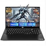 NIMO Gaming Laptop 15.6", AMD Ryzen 7 7735HS (Boost 4.75GHz), 16GB DDR5 RAM, 512GB PCIe 4.0 SSD, Windows 11 Home, 1080P FHD Display, Backlit Keyboard, 100W PD Fast Charge, 2X Full-Function USB-C