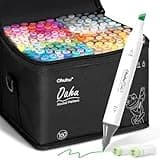 Ohuhu Alcohol Markers - 160-color AP Certificated Double Tipped Art Marker Set for Artist Adults Cozy Coloring Sketch Illustration - Chisel and Fine Dual Tips - Oahu of Ohuhu Markers - Refillable