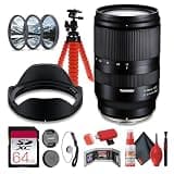 Tamron 17-70mm F2.8 Di III-A VC RXD Standard Zoom Lens for Fujifilm X-Mount APS-C Mirrorless Cameras Image Stabilization + 64GB Memory Card + Lens Filter Kit + Flexible Tripod + Card Reader 8pc Bundle