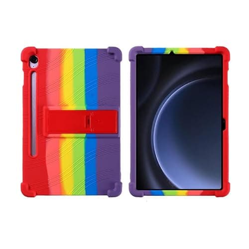 MOOPW Case for Samsung Galaxy Tab S10FE+ Tablet 13.1 inch Model SM-X620 Soft Silicone Shockproof Stand Rubber Shell Kids Friendly Protective Cover
