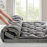 3In Extra Thick Mattress Topper Cooling Pillow Top Airflow Design for Hot Sleepers, Soft Comfort & Supportive, Pressure-Relieving Pad for Back & Side Sleepers, Easy Setup & Wash, King 78”*80”