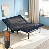 Zhumeiling Patented Design Queen Adjustable Bed Frame with Head & Foot Incline, Wireless Remote, Quiet Motor, Zero Gravity & Anti-Snore, Electric Adjustable Bed Base, for Small Apartments & Seniors