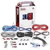 BOSS Audio Systems KIT2 8 Gauge Complete Car Amplifier Installation Wiring Kit with Power Cables, Ground Cables, Turn-On Wire, Speaker Wire, Terminals