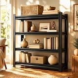BEESTMUEBLE 4 Tier Metal Book Shelf, 2400 LBS Heavy Duty Bookshelf for Heavy Books, Adjustable Tall Bookcase, Deep Open Bookshelves for Home Office, Living Room, 55" H x 36" W x 16" D