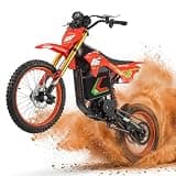 HAPPYRUN F18 Off-Road E-Moto - Electric Dirt Bike for Adults - 6000W Peak Mid-Drive Motor, 46 MPH Top Speed, 60V 30Ah Battery, 60 Mile Range, Dual Hydraulic Brakes, 17" Front / 14" Rear Tires.