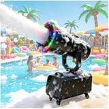 Eastnmythet 2000W Foam Machine, Shaking Head Foam Maker with 6~9m Distance and 50-80㎡ Coverage, for Backyard Events Christmas, Party, Wedding, Stage, Water Park with LED