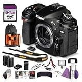 Nikon D7500 Digital SLR Camera Body DX Format 20.9MP 8fps Shooting 51 Point Autofocus Bundle with Replacement Battery + Charger +Flexible Vlogging Tripod + 64GB Memory Card + Backpack + More