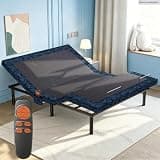Zhumeiling Patented Design King Adjustable Bed Frame with Wireless Remote, Head & Foot Incline, Quiet Motor, Zero Gravity & Anti-Snore, Leg Height Options, Designed for Bedroom, Seniors Care