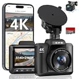 Dash Cam Front and Rear, Ecomoment 4K+1080P Dual Dash Camera for Cars, Built-in WiFi GPS Dashboard Camera, 2.4" IPS Screen Dashcam, 170° Wide, Night Vision, WDR, G-Sensor, 32GB SD Card Included