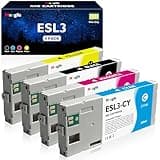 Meagiis ESL3 Ink 220ml 4-Pack Compatible for Roland ECO-SOL MAX Ink Cartridge, ESL3 Ink Cartridges ESL3-BK ESL3-CY ESL3-MG ESL3-YE Ink Cartridges (Black, Cyan, Magenta,Yellow)