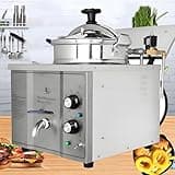 NIKAIDD Commercial Electric Pressure Fryer for Chicken,Stainless Steel Countertop Deep Frying Machine