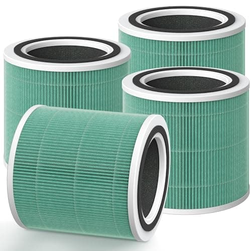 4 Packs PX500 Toxin Absorber Replacement Filters Compatible with Purivortex PX500 Air Purifier, 3-in-1 Premium Replacement Filter for Home Large Room, Green