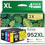 E-Z Ink Compatible Ink Cartridges Replacement for HP 952XL 952 XL 4 Combo Pack (Black/Cyan/Magenta/Yellow) to use with HP OfficeJet Pro 8710 7740 8720 8715 8210 8703 OfficeJet 8702 Printers