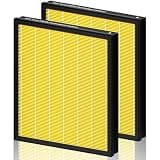 Improvedhand Vital 100S Replacement Filter Pet Care Compatible with LEVOIT Vital 100S/100S-P Air Purifier, Yellow, Pack of 2.