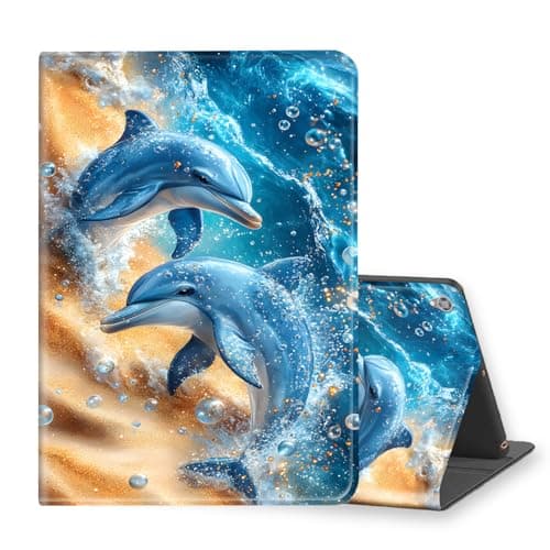 VOGDMKJG Stand Case for Lenovo Smart Tab M8 FHD 2nd Gen 2019 TB-8505F 8 Inch- Auto Sleep/Wake Multi-Angle View Protective Tablet Cover for Girl Boy Business Travel Dolphin Blue