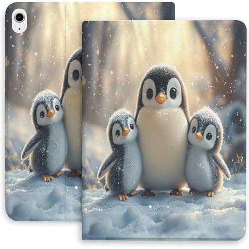 Penguin Family Winter Case for iPad 9/10/11th Mini 5/4/3/2/1(7.9in) Mini 6(8.3in) Mini 7(8.3in),Air 4/5/6/7,Pro 11in(2021/2022/2024)