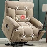 Dual Motor Power Lift Recliner Chair for Elderly 27 Inch Extra Wide Seat 450 lbs Weight Capacity Infinite Position Adjustment Recliner Chair for Living Room Bedroom