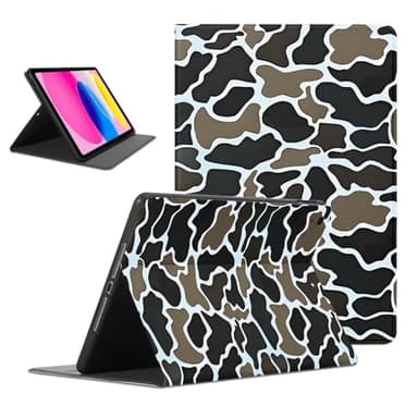 Vintage Cool Camo Tablet Case for iPad Air 5th/4th 2022/2020 10.9"/Air 11(M3 2025/M2 2024) 11", Retro Camouflage Pattern Design Slim Shell Stand Cover with Auto Wake/Sleep Case for Boy Men Girls