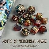 Dungeon Crawl Classics DCC Dice: Motes of Mercurial Magic - 14 Piece Dice Set, Roleplaying Game, Dungeon Crawl Classics, Goodman Games, Multi-Colored Dice, Tabletop Gaming Accessory