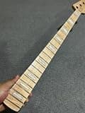 AAAA 4 string Gloss Flame Maple Electric bass neck parts 20 fret Block Inlay 34"