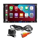 JENSEN J1CA7-BUC 7-inch Certified Apple CarPlay Android Auto | Double DIN Touchscreen Car Stereo Radio | Bluetooth Hands Free Calling & Music Streaming | Backup Camera Included | USB Charging