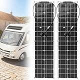 200W Solar Panels - High Efficiency Monocrystalline Flexible Solar Module for RV, Cabin, Van, Camp, Marine, Home, Farm Roof